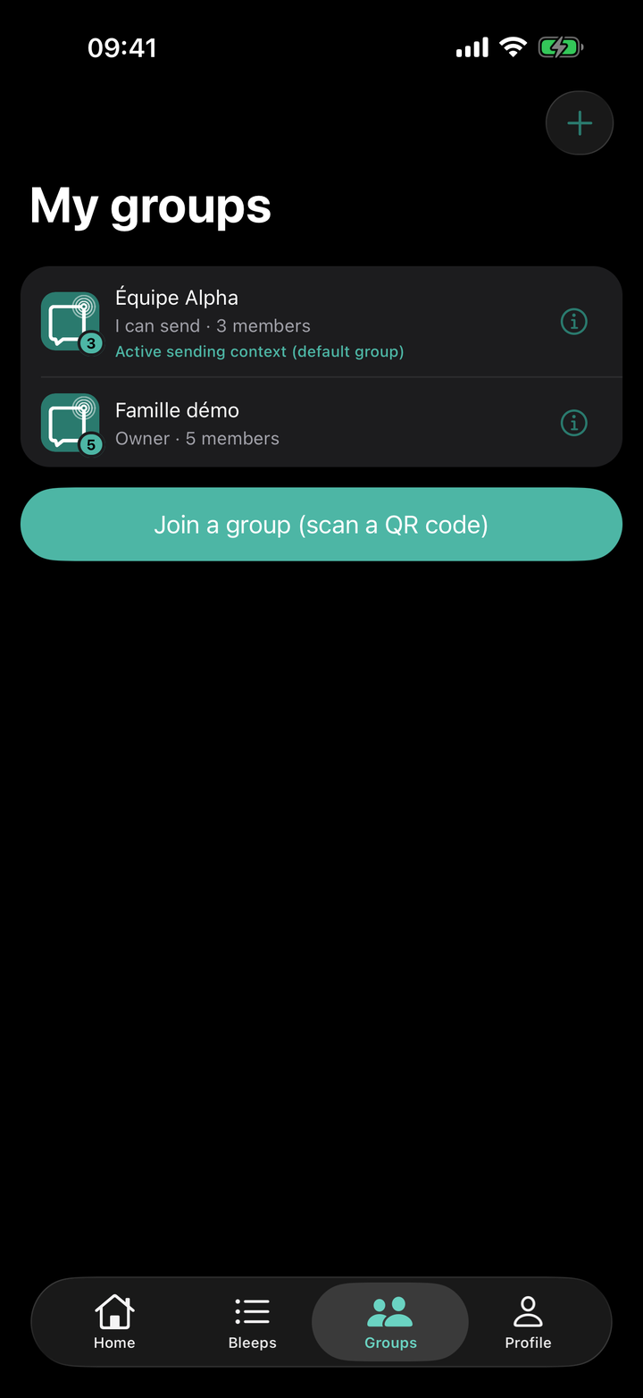 My groups list