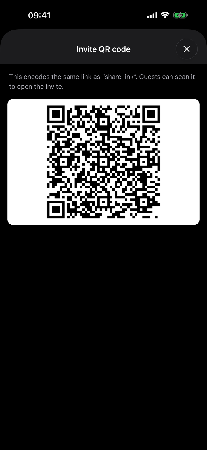 Invitation QR code